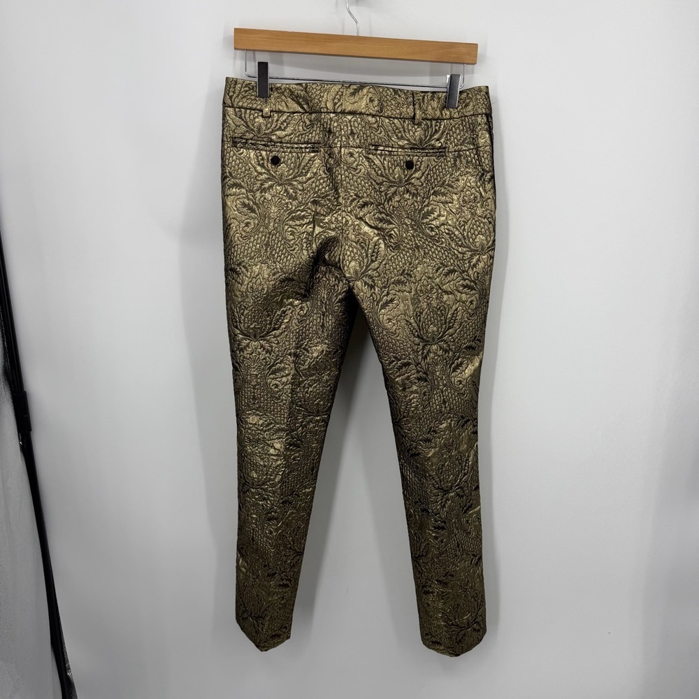 Zadig & Voltaire deluxe Gold Brocade Trousers posh dore sz 38 M - Picture 5 of 10
